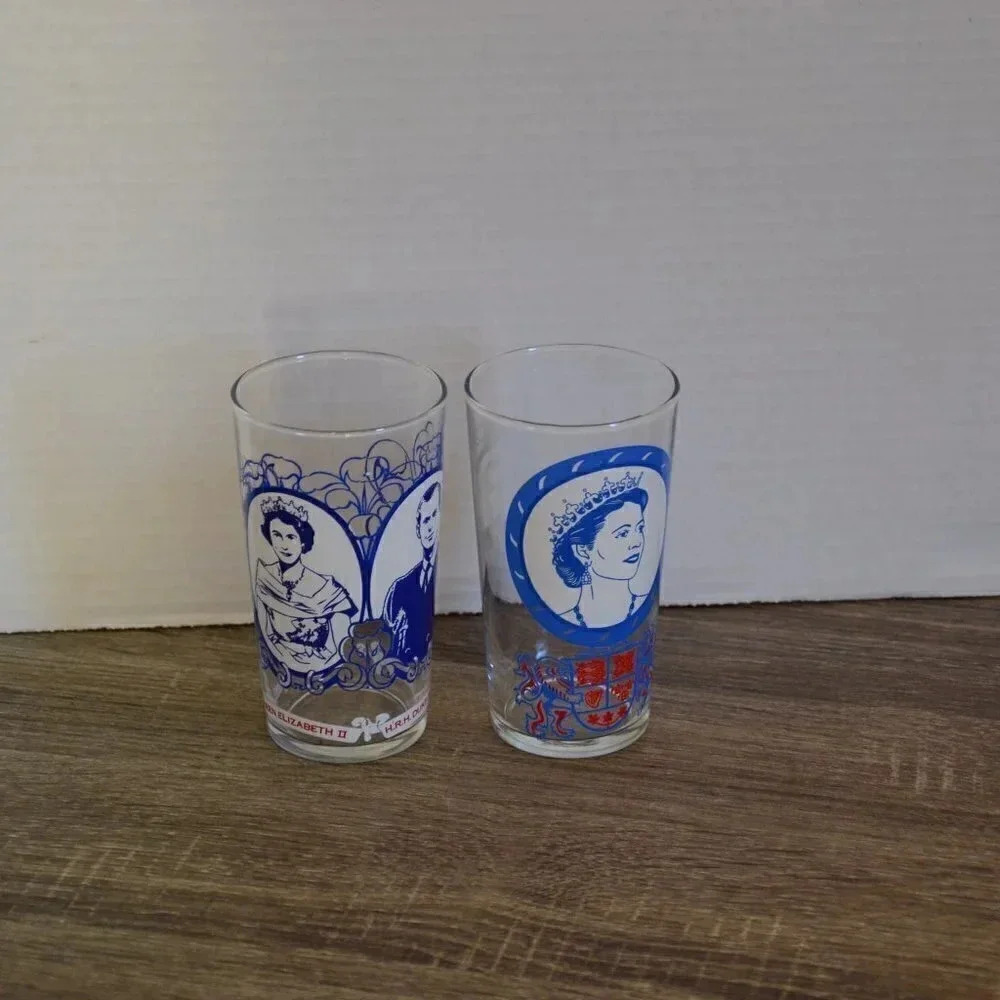 Vintage HRH Queen Elizabeth II Glasses - Picture 5 of 9